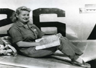 WASP Doris Marland Sitting on Plane Avenger